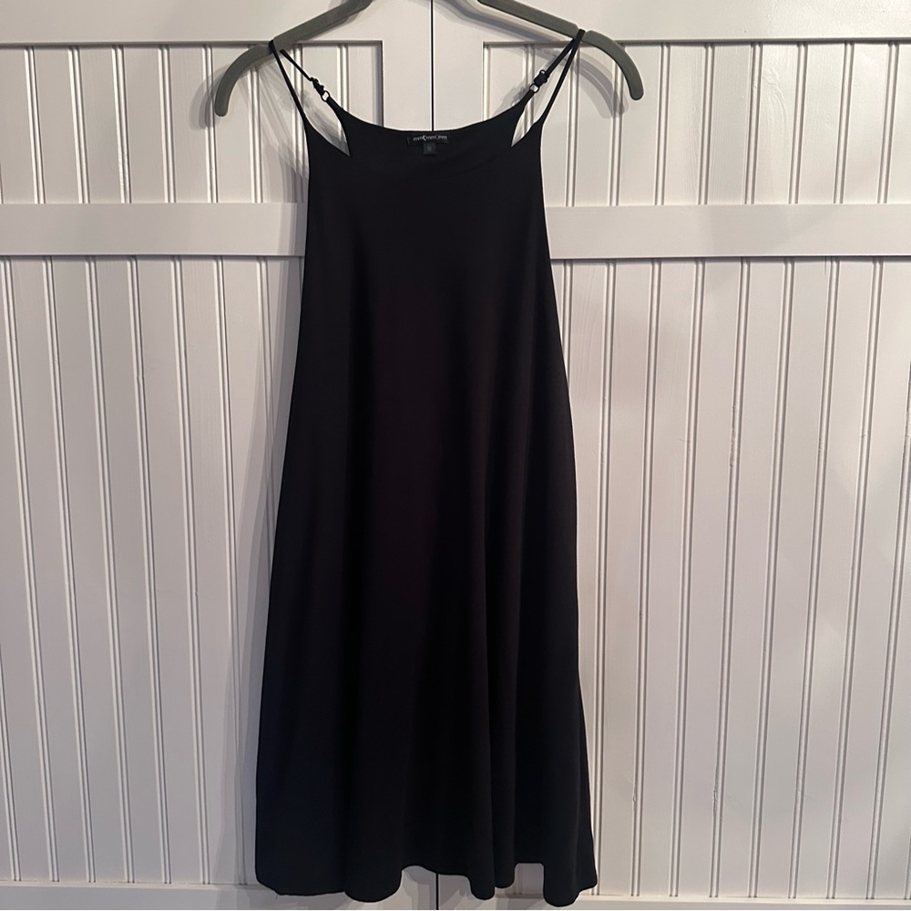 MM MM MM Black Sleeveless Halter Trapeze Mini Dress